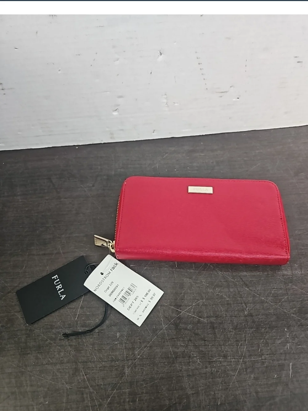 Furla Red Zip Wallet